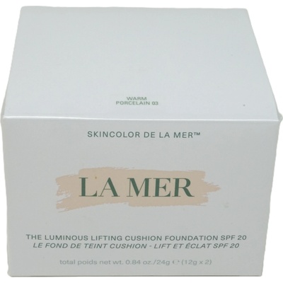 La Mer Ľahký kompaktný make-up The Luminous lifting cushion foundation Warm Porcelain 24 g