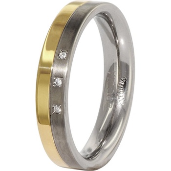 Boccia Titanium Snubný titánový prsteň s diamantmi 0129 04