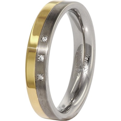 Boccia Titanium Snubný titánový prsteň s diamantmi 0129 04