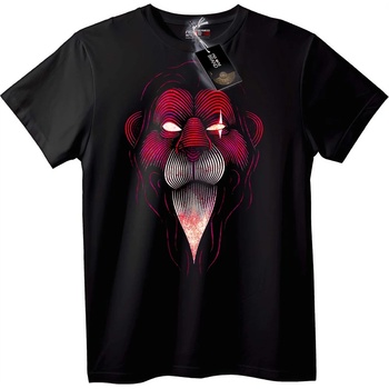 NOONEBRAND Тениска Lion King абстракт - 2XL, Black