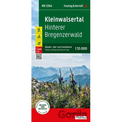 Kleinwalsertal 1:35 000 / turistická, cyklistická a rekreační mapa - freytag&berndt
