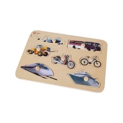 Classic World - Дървен пъзел с дръжки - Превозни средства (3741)
