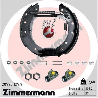Sada brzdových čeľustí ZIMMERMANN 20990.129.9