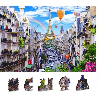 WOODEN CITY Dřevěné Rušná Paříž 2v1 EKO 150 dílků