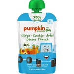 Pumpkin Organics Био пюре Pumpkin Organics - Пауч с тиква, морков, ябълка и банан, 100 g (210708) - baby