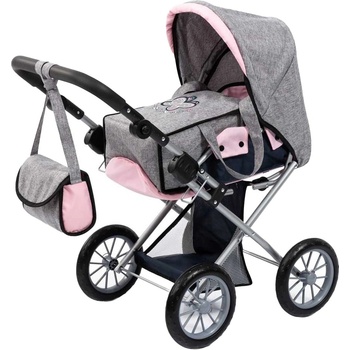 Bayer Design Количка за кукли Bayer - City Star, трансформираща се, с чанта, сива (13627AA)