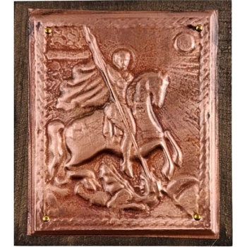 МЕДНА ИКОНА ЗА ЗАЩИТА СВЕТИ ГЕОРГИ ПОБЕДОНОСЕЦ