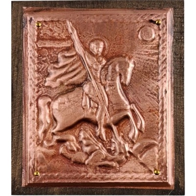 МЕДНА ИКОНА ЗА ЗАЩИТА СВЕТИ ГЕОРГИ ПОБЕДОНОСЕЦ