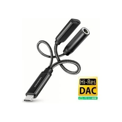 AXAGON ADA-HCPD USB Adapter, USB-C to 3.5mm jack - Hi-Res DAC audio adapter, 384kHz/32bit, stereo, PD 60W 3A