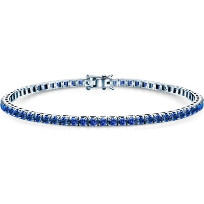 SAVICKI Тенис гривна Luminy 3, 0 мм: бяло злато, сини сапфири