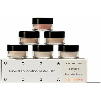 Uoga Uoga Minerální make-up s jantarem SPF15 Light Skin tester set 1 ks