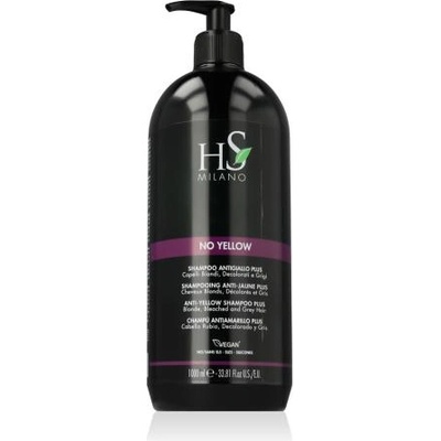 HS MILANO No Yellow Anti-Yellow Shampoo 1000 ml шампоан за неутрализиране на жълти тонове унисекс