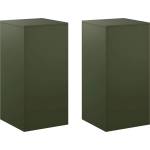 vidaXL Стойка за растения 2 pcs Маслиненозелено 40 x 40 x 80 cm (8012551)