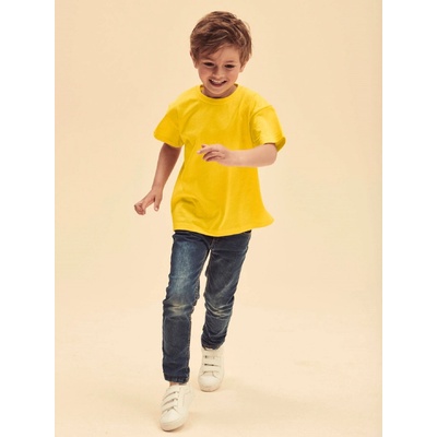 Fruit of the Loom Yellow Cotton T-shirt žltá