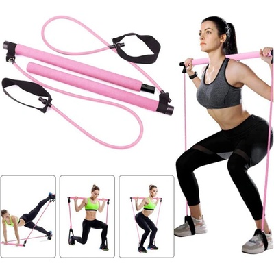 Merco Pilates Sticks posilovací tyč s gumou – Sleviste.cz