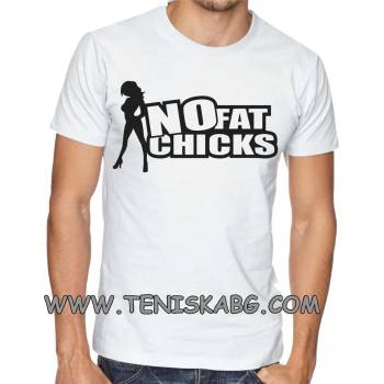 Image 1 of Fruit of the Loom Забавна тениска - No fat chicks