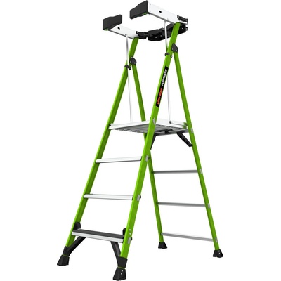 Little Giant Ladder Стълба с платформа от фибростъкло Little Giant Fortress 4 стъпала и защитно ограждение (19304EN)