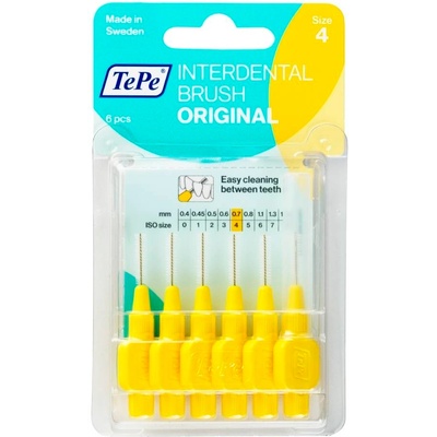 TePe Интердентални четки Original, 0.7 mm, размер 4, 6 броя