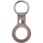 PU Leather Стилен ключодържател от изкуствена кожа за Apple AirTag - PU Leather Keyring Keychain Case (кафяв)