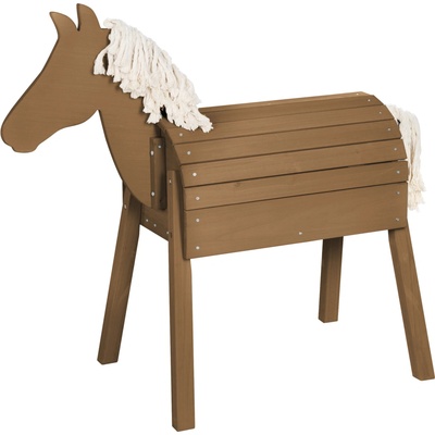 Roba Drevený koník na hranie (malý, 48x110x96 cm, teak, 100408178)