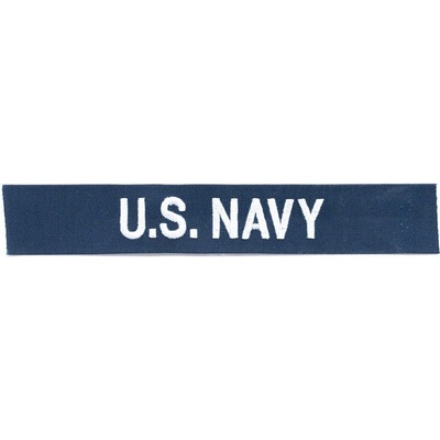MILITARY RANGE Nášivka "U.S NAVY" stříbrná niť MODRÁ