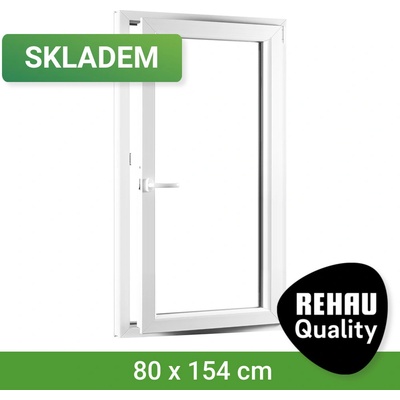 SKLADOVÁ-OKNA.cz REHAU Smartline+, otvíravo-sklopné pravé 800 x 1540