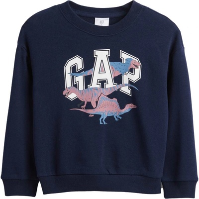 GAP V-FRCH Oversized Logo Crew tmavo modrá
