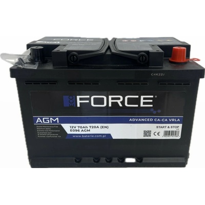 ECO FORCE AGM 12V 70Ah 720A E096AGM