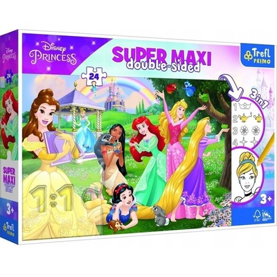 TREFL Oboustranné Veselé princezny SUPER MAXI 24 dílků