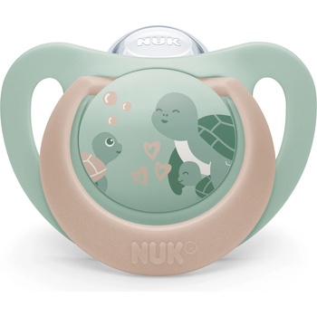 Nuk First Choice биберон залъгалка, силикон, 6-18 мес. , 2 бр. , Костенурка/Кит (10176367)