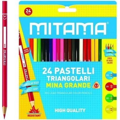 Mitama barevné trojhranné pastelky 24ks 61992 MT61992