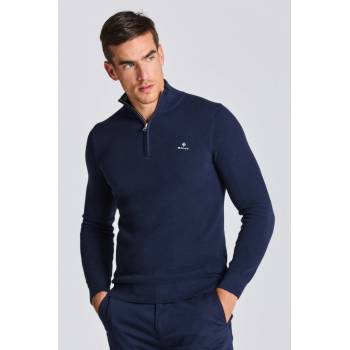 Gant Cotton Pique Half Zip modrá