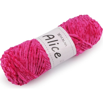 Pletací žinylková příze Alice 100 g Varianta: 17 pink, Balení: 1 ks 57855/147357/273331