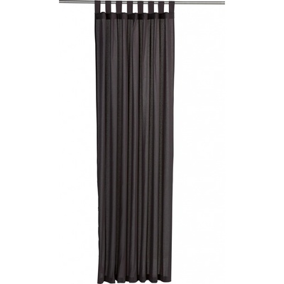 Záves s pútkami súprava 2 ks 140 cm x 245 cm antracitový