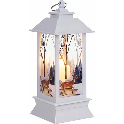 Ruhhy 26753 LED vianočný lampáš 12,5 cm, biely