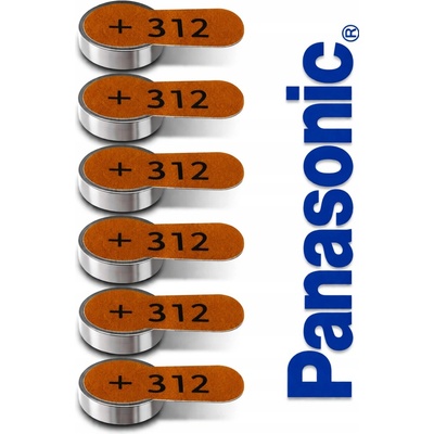 Panasonic baterie do naslouchadel 6ks PR312(PR41)