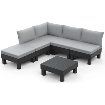 Keter Záhradný nábytok Elements 5miestny modulárny set grafitový
