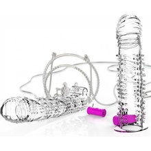 Lonely - vibrating, spiked penis sheath translucent