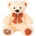 Амек Тойс Плюшена играчка Амек Тойс - Мече екрю с оранжева панделка, 40 cm (73104)