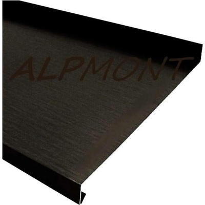 Parapet venkovní r.š.400mm - pozink Lakovaný RAL 8019 šedohnědá s folií dl.2m