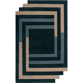 Flair Rugs Abstract Labyrinth Shaped Green/Blue Modrá