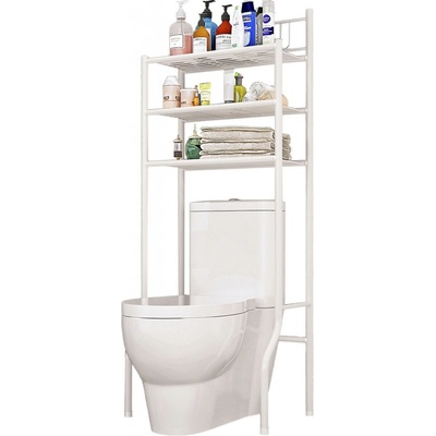 KONDELA Remin regál nad wc biela 34906 61 cm x 37 cm x 151 cm