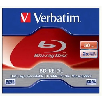 Verbatim BD-RE BluRay диск, двуслоен, презаписваем, 50GB, 2x, 1db, стандартен калъф, VERBATIM 43760 (43760)