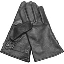 BW kožené rukavice lemované černé