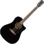 Fender CD-60SCE Black Електро-акустична китара Дреднаут