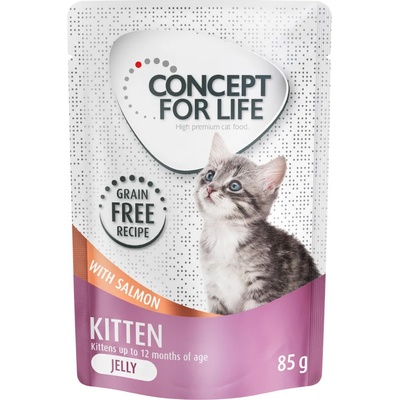 Concept for Life 48х85г Kitten Concept for Life, консервирана храна за котки - сьомга в сос, без зърно