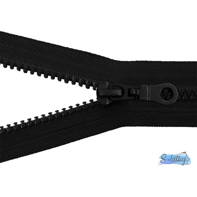 Kostěný zip 5 - 65 cm černý