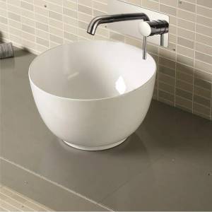 Inter Ceramic Мивка за баня ICB 598, монтаж върху мебел, порцелан, бял, 41x41x25см (598)