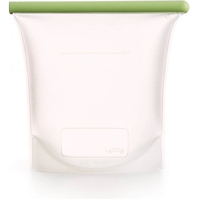 Lekue Торбичка за съхранение и замразяване на течности и храни Lekue 1010210, 1.5 л, Силикон, Без разливане, Поле за надписване, Многофункционална, -60/+220°C, Зелен (1010210)