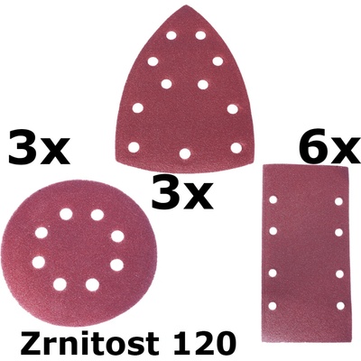 Asist Brusný papír P120 - sada 12ks pro AE3VK20DN AE3A043